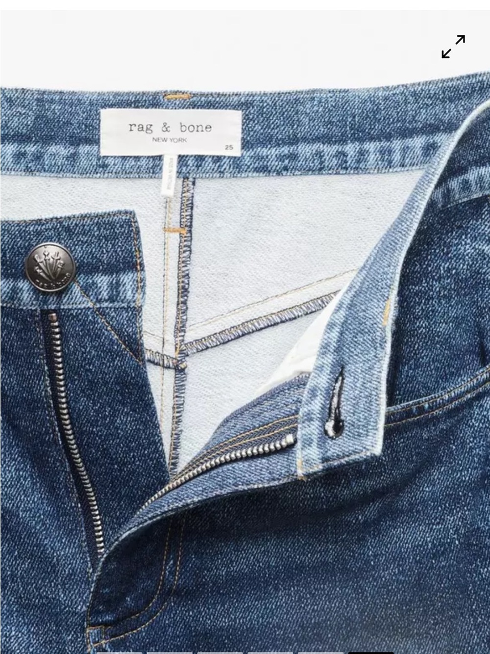 rag & bone Wide-Leg Sweatpant Jeans in Dark Blue Wash - Picture 2 of 3